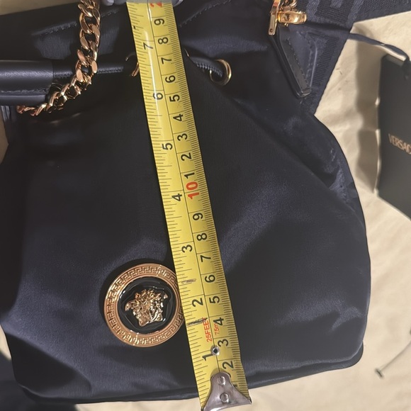 NWT Versace Black Bucket Bag with Gold Accents - Picture 12 of 13